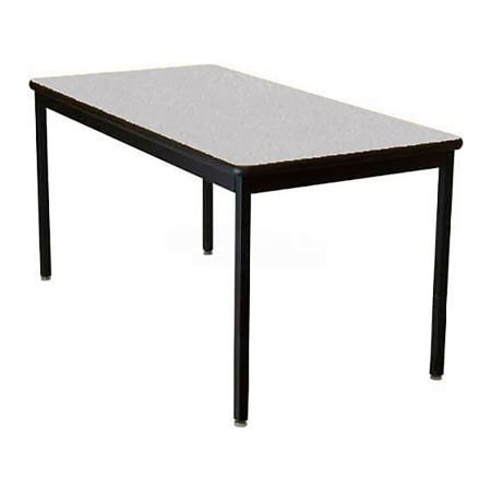 Wisconsin Bench WB Mfg 30" x 72" Lobo Heavy Duty Table w/ Fixed Legs - Gray Nebula QSLOB7083-FX-25
